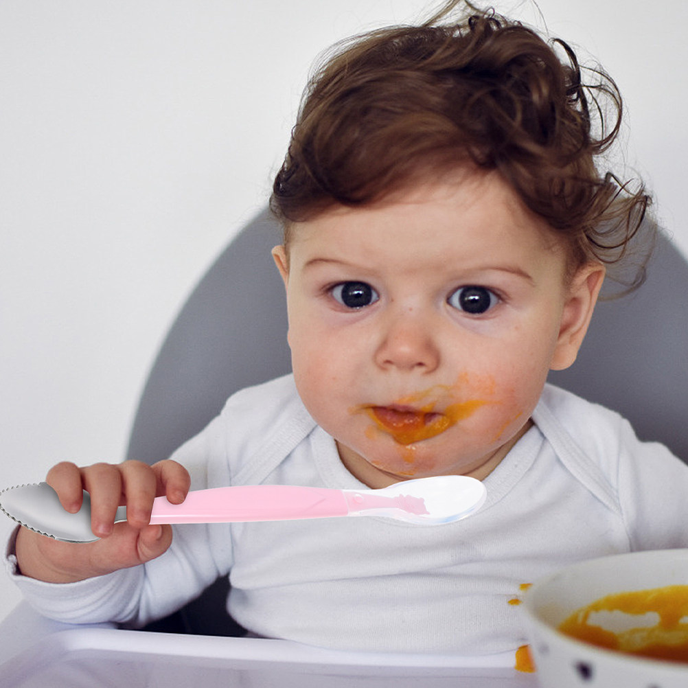 2Pcs Double Head Silicone Baby - Baby Food Yogurt 评论和价格