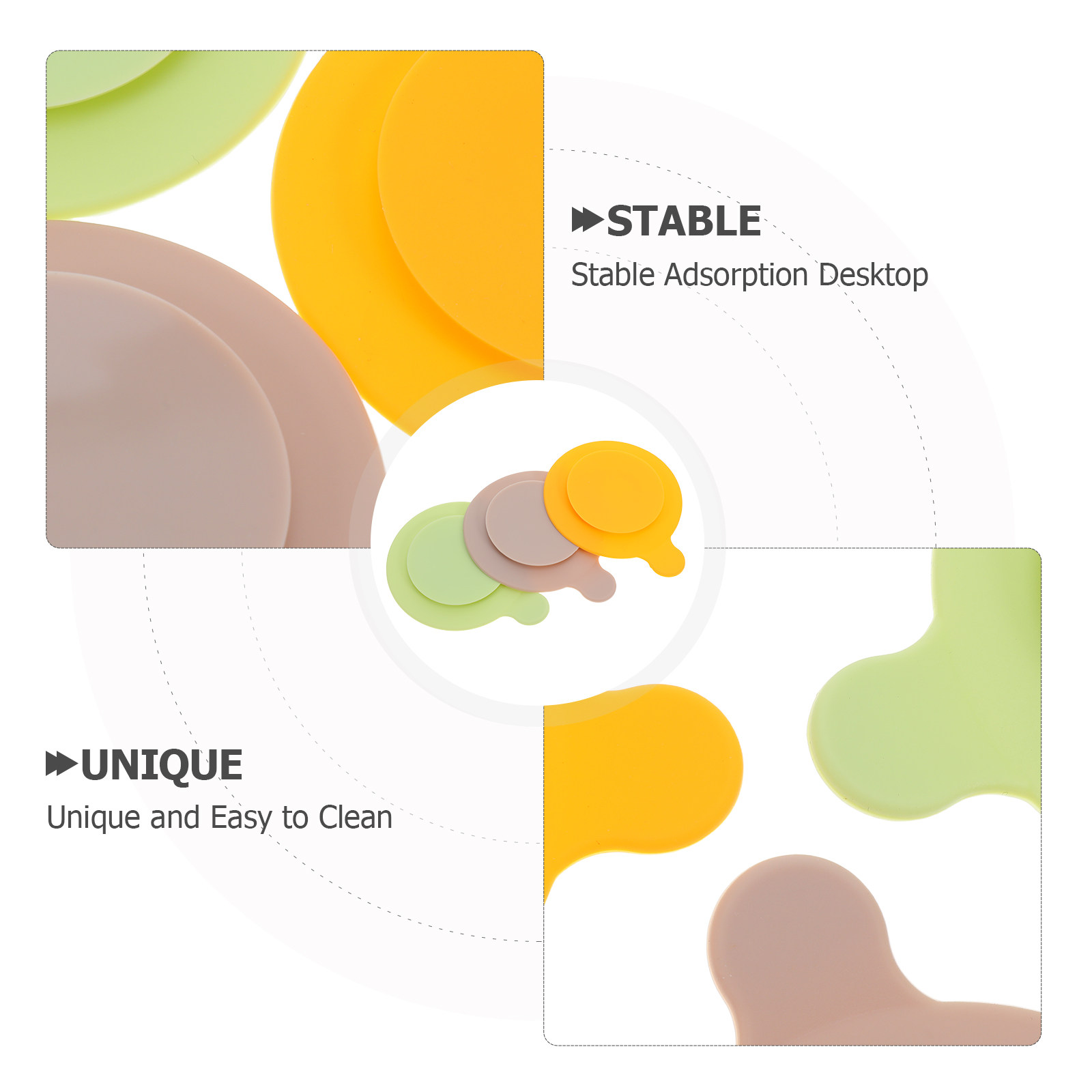 6Pcs Silicone Placemat for Tod - Plate Suction Toddler 评论和价格
