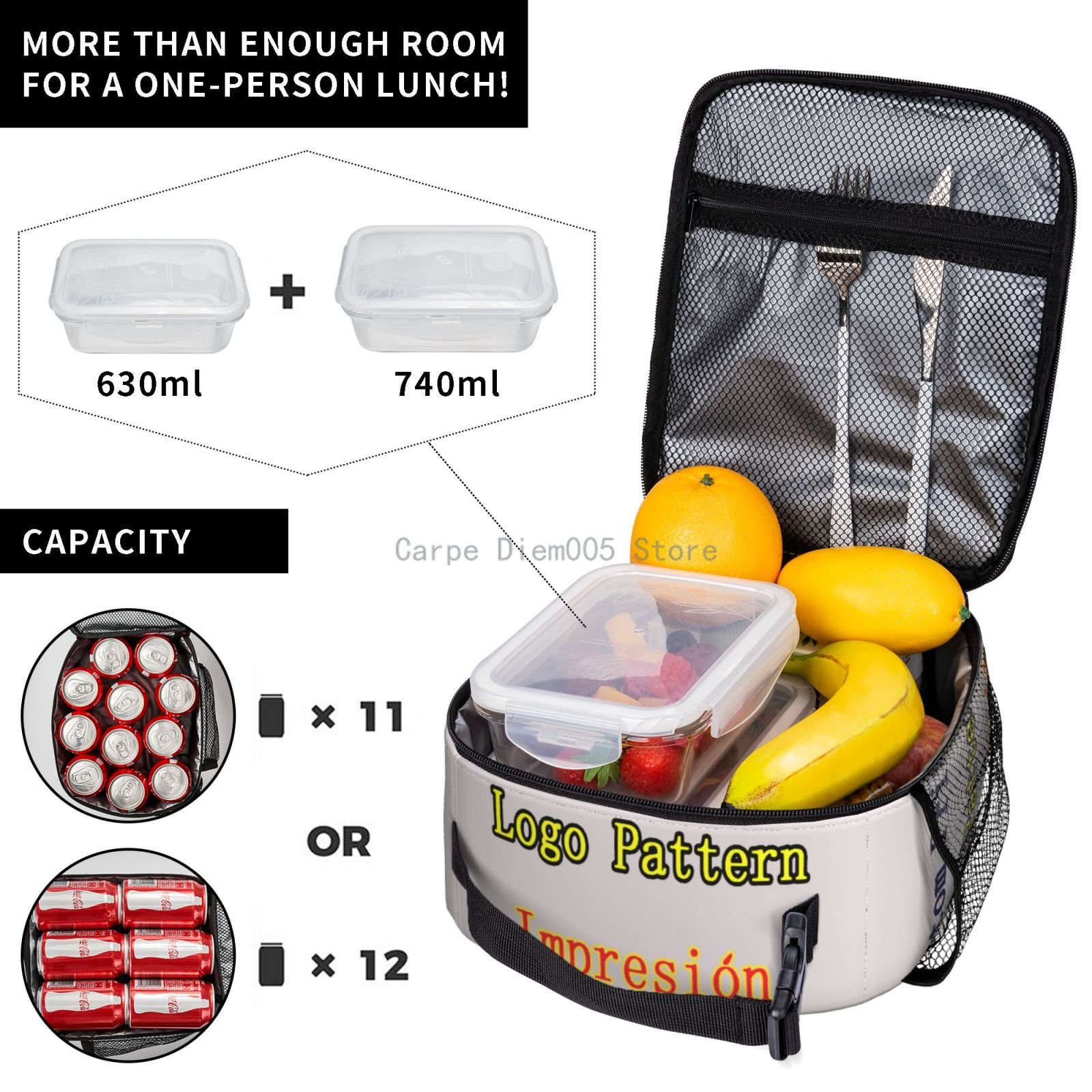 Custom Logo Cooler Lunch Bag P - Baby Food Logo 评论和价格