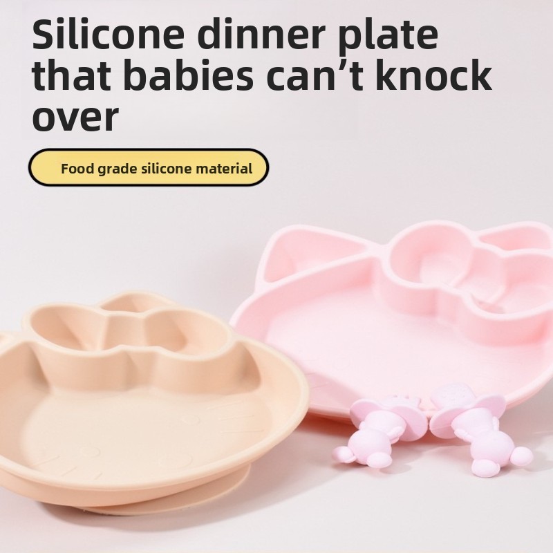 BPA freeCartoon Silicone Divid - Plate Suction Toddler 评论和价格