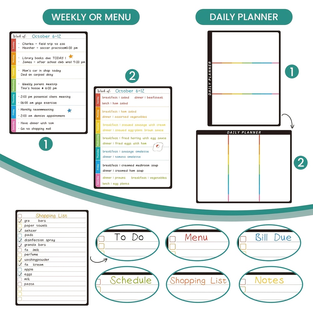 3pcs Magnetic Dry Erase Calend - Baby Food Chart 评论和价格