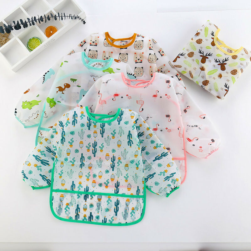 Baby Bibs New Cute Children Ba - Bib Long Sleeve 评论和价格