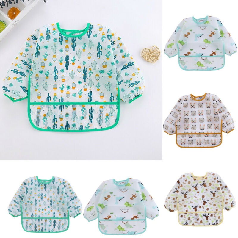 Baby Bibs New Cute Children Ba - Bib Long Sleeve 评论和价格