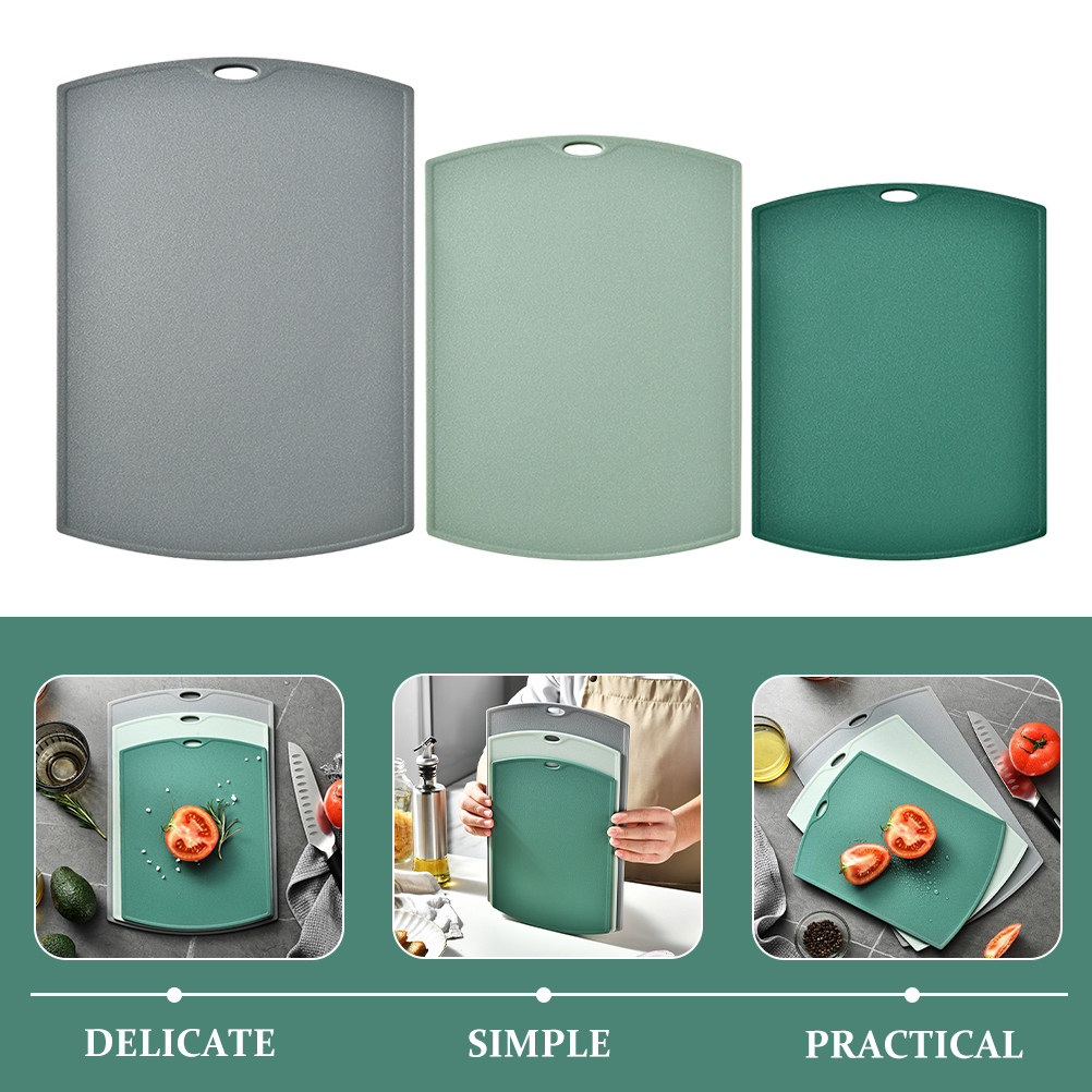 3Pcs Plastic Cutting Board Set - Baby Food With Meat 评论和价格