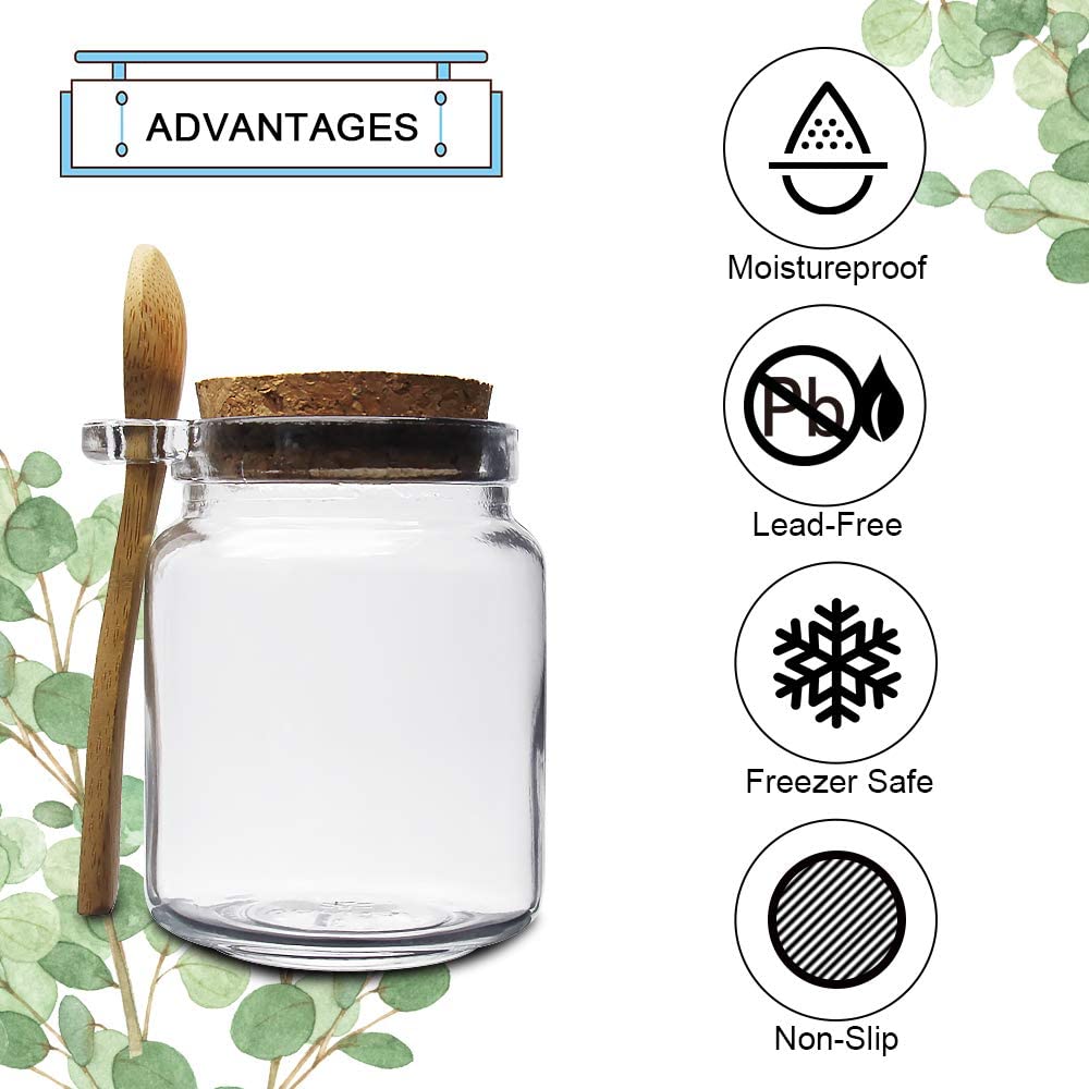 10oz Small Glass Storage Jars  - Baby Food Yogurt 评论和价格