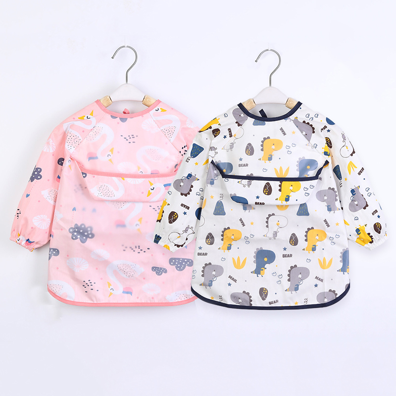 Kids Baby Bibs Toddler Waterpr - Bib Long Sleeve 评论和价格